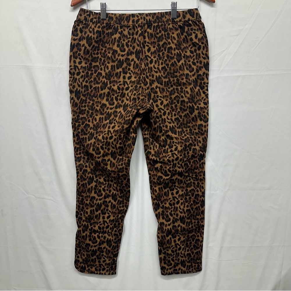 Isaac Mizrahi Leopard Print Stretch Pants Women’s Size 10 - Picture 2 of 8